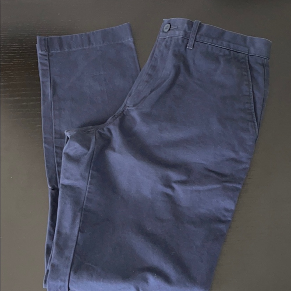 JCrew Broken In blue khakis 34x32
